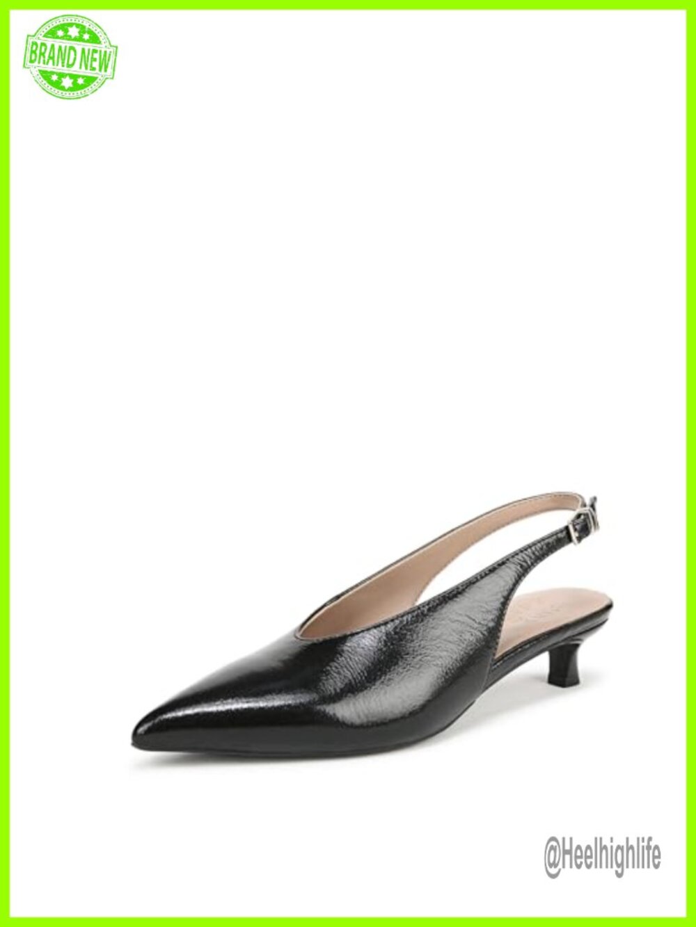 Kitten Heel Slingback Pointed Toe Pump